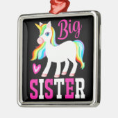 ビッグシスター魔法のユニコーンとレインボーマネ&テール メタルオーナメント (左)