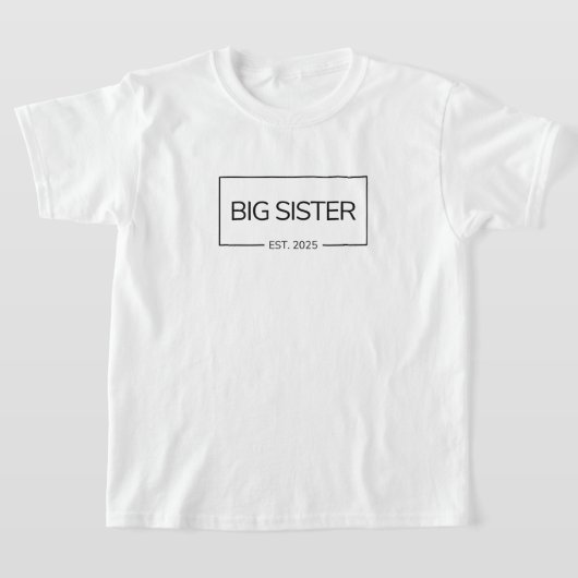 ビッグシスター2025新生児兄弟姉妹初の妹 Tシャツ (レイダウン)