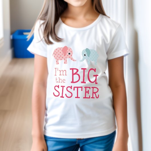 ビッグシスターTシャツ かわいい象の愛 Tシャツ