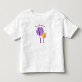 ビッグシスターTシャツ - 風船テーマ トドラーTシャツ