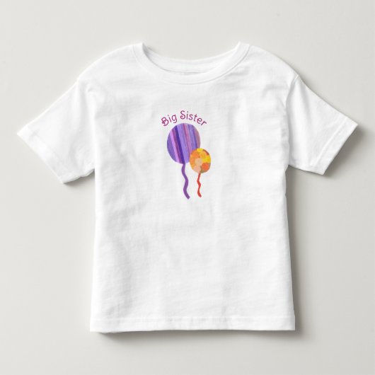 ビッグシスターTシャツ - 風船テーマ トドラーTシャツ (正面)