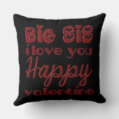 ビッグシス愛かわいいキューピッドタイポグラフィバレンタイン クッション (裏面)