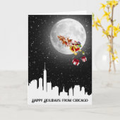 ビッグシティサンタクロースon月 カード (黄色い花)