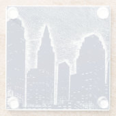 ビッグシティナイトライト街並みスカイライン ガラスコースター (裏面)