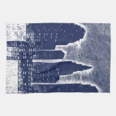 ビッグシティナイトライト街並みスカイライン キッチンタオル (横)