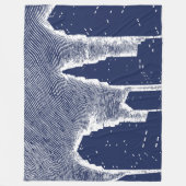 ビッグシティナイトライト街並みスカイライン フリースブランケット (正面)