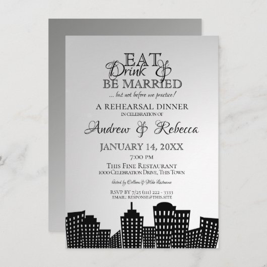 ビッグシティリハーサルディナーシティスケープ 招待状 (正面/裏面)