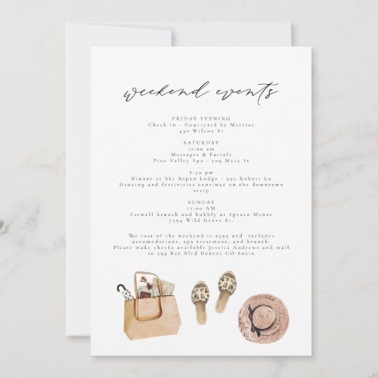 ビッグシュルカリフォルニアワイナリー誕生日日程 招待状 (裏面)