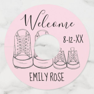 ビッグシューズベビーシューズシャワーバプテスマ《キリスト教》洗礼式や命名式 ワイングラスタグ