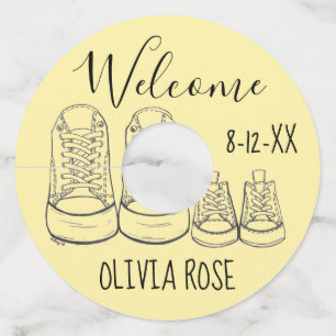 ビッグシューズベビーシューズシャワーバプテスマ《キリスト教》洗礼式や命名式 ワイングラスタグ