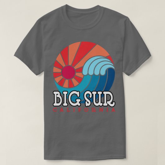 ビッグシュールカリフォルニアウェーブ Tシャツ (デザイン正面)