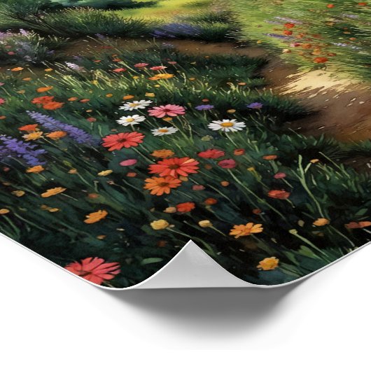 ビッグシュールカリフォルニアウォーターカラー ポスター (角)