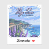 ビッグシュールカリフォルニアコーストラインレトロウエストコースト シール (シート)