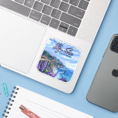 ビッグシュールカリフォルニアコーストラインレトロウエストコースト シール (ノートパソコンとiPhone)