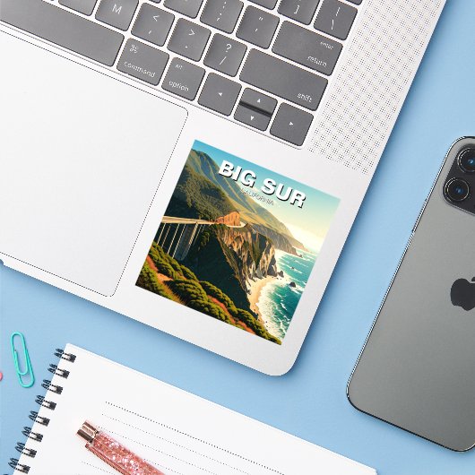 ビッグシュールカリフォルニアセントラルコースト シール (ノートパソコンとiPhone)