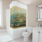 ビッグシュールカリフォルニアヴィンテージトラベル シャワーカーテン (インサイチュ)