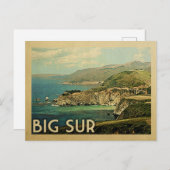 ビッグシュールカリフォルニアヴィンテージトラベル ポストカード (正面/裏面)