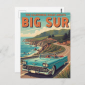 ビッグシュールカリフォルニアヴィンテージトラベル ポストカード (正面/裏面)