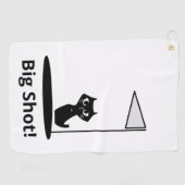 ビッグショットのラッキーキャット ゴルフタオル (横)