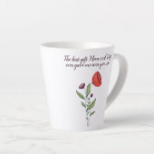 ビッグシースリトルシスター甘い引用文野生の花 カフェラテマグ (右アングル)