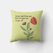 ビッグシースリトルシスター甘い引用文野生の花 クッション (裏面)