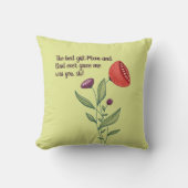 ビッグシースリトルシスター甘い引用文野生の花 クッション (正面)