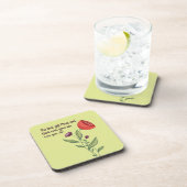 ビッグシースリトルシスター甘い引用文野生の花 コースター (右側)