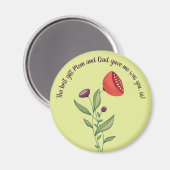 ビッグシースリトルシスター甘い引用文野生の花 マグネット (正面/裏面)