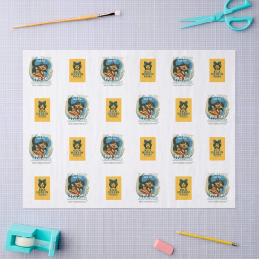 ビッグジェリーとリックヘリン 書籍 ロゴ ティッシュペーパー 薄葉紙 (クラフト)