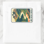 ビッグジャックスクリークアイダホカラーズ 長方形シール (バッグ)