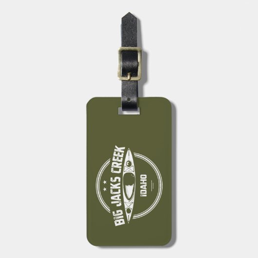 ビッグジャックスクリーク野生と風光明媚なリバーアイダホカヤキ ラゲッジタグ (正面縦)