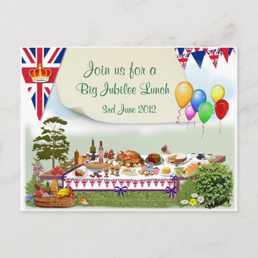 ビッグジュビリーランチ招待状はがき インビテーションポストカード (正面)