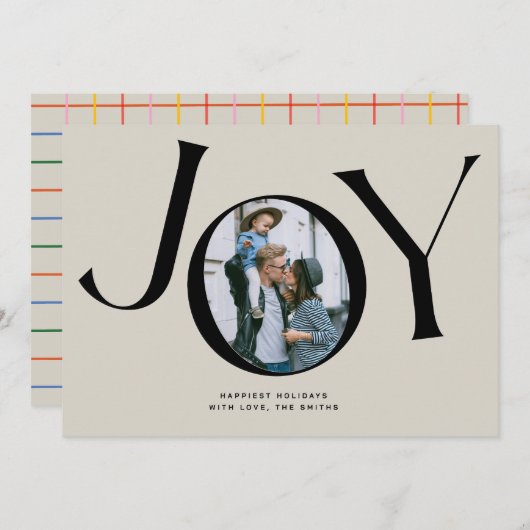 ビッグジョイのバフアロープレイド フォトカード 招待状 (正面/裏面)