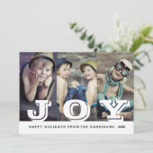 ビッグジョイハッピーホリデイズクリスマスフォトカード シーズンカード (スタンド正面)