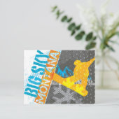 ビッグスカイモンタナスノーボーディングポストカード ポストカード (スタンド正面)