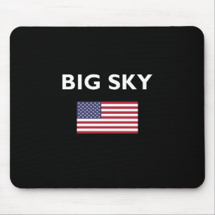 ビッグスカイUSAアメリカ国旗のダークカラー マウスパッド