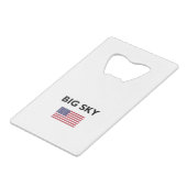 ビッグスカイUSAアメリカ国旗のライトカラー クレジットカード栓抜き (正面アングル)