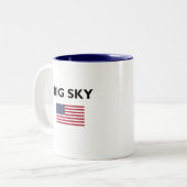 ビッグスカイUSAアメリカ国旗のライトカラー ツートーンマグカップ (正面左)