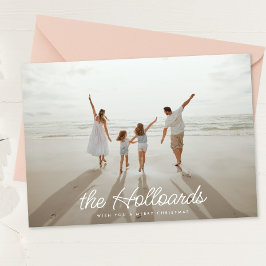 ビッグスクリプトあなたの名前をカスタムするクリスマス5の写真 シーズンカード