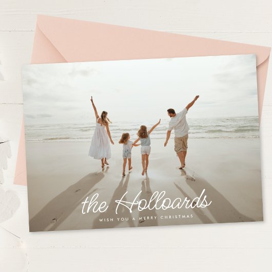 ビッグスクリプトあなたの名前をカスタムするクリスマス5の写真 シーズンカード