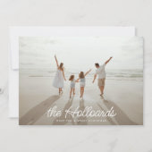 ビッグスクリプトあなたの名前をカスタムするクリスマス5の写真 シーズンカード (正面)