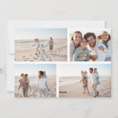 ビッグスクリプトあなたの名前をカスタムするクリスマス5の写真 シーズンカード (裏面)