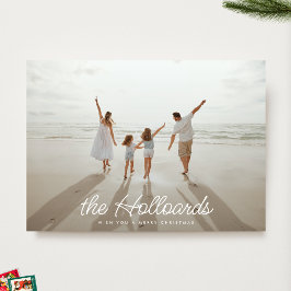 ビッグスクリプトの名前をカスタムする | クリスマスフォト シーズンカード