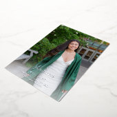 ビッグスクリプト名フォトグラードパーティー縦書き白 箔招待状 (回転した状態)