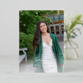 ビッグスクリプト名フォトグラードパーティー縦書き白 箔招待状 (立ち正面)