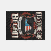 ビッグストーンギャップバージニア州旗7月4日 フリースブランケット (正面(横))