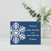 ビッグスノーフレーククリスマスと新年の休日 ポストカード (スタンド正面)