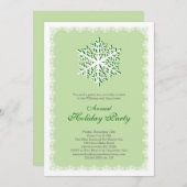 ビッグスノーフレークホリデーパーティー招待状 招待状 (正面/裏面)