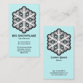 ビッグスノーフレーク淡い色の – 青(CCFFFF) 名刺 (正面/裏面)
