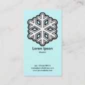 ビッグスノーフレーク淡い色の – 青(CCFFFF) 名刺 (裏面)